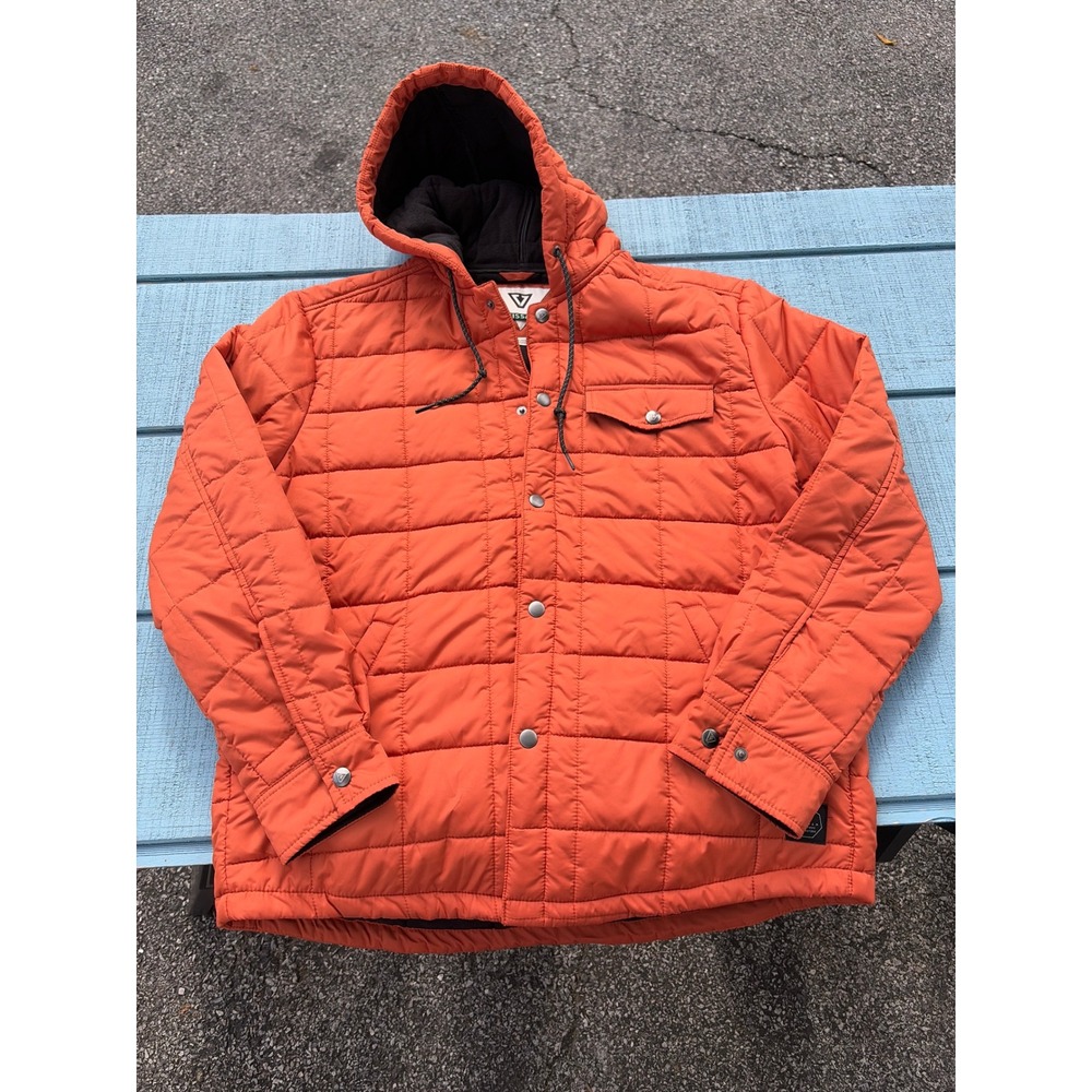 Vissla Creators Innovators Burnt Orange Quilted Hooded Jacket M7013CRH Mens M